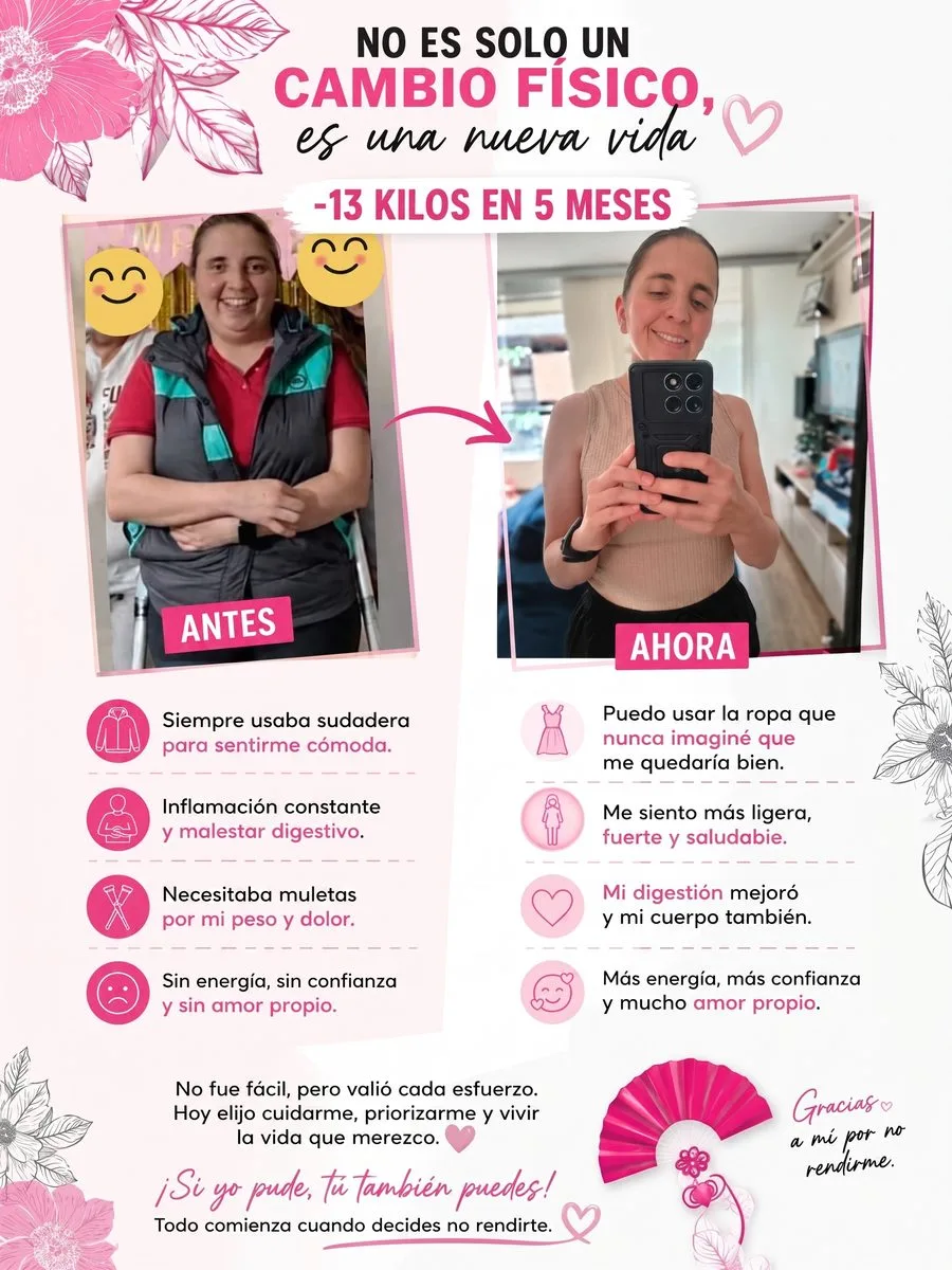Testimonio: -13 kilos en 5 meses, antes y después